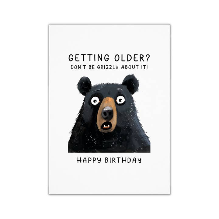 Tarjeta de cumpleaños única y divertida - Oso para venta al por mayor de Smirk & Scribble