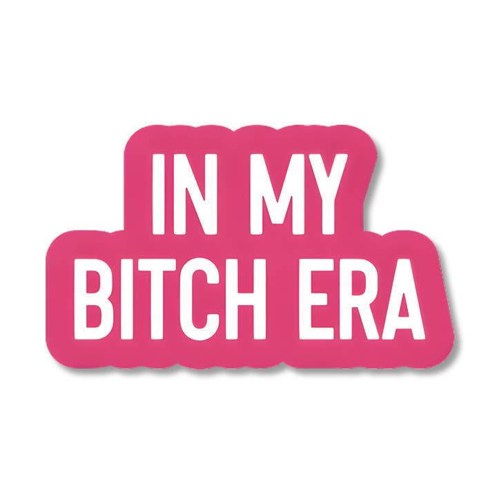 in my bitch era laminated vinyl sticker for wholesale by Ink & Attitude Stationery Company