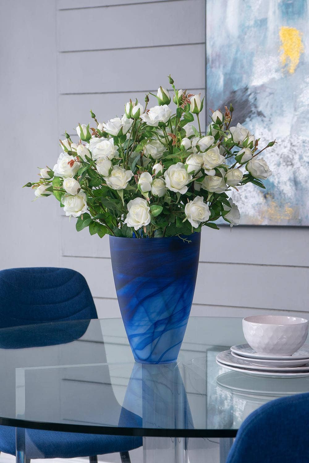 A&B Home Group Inc. - Wholesale Artificial Plant - 6.5x3.5x25"H Rose Spray - White10