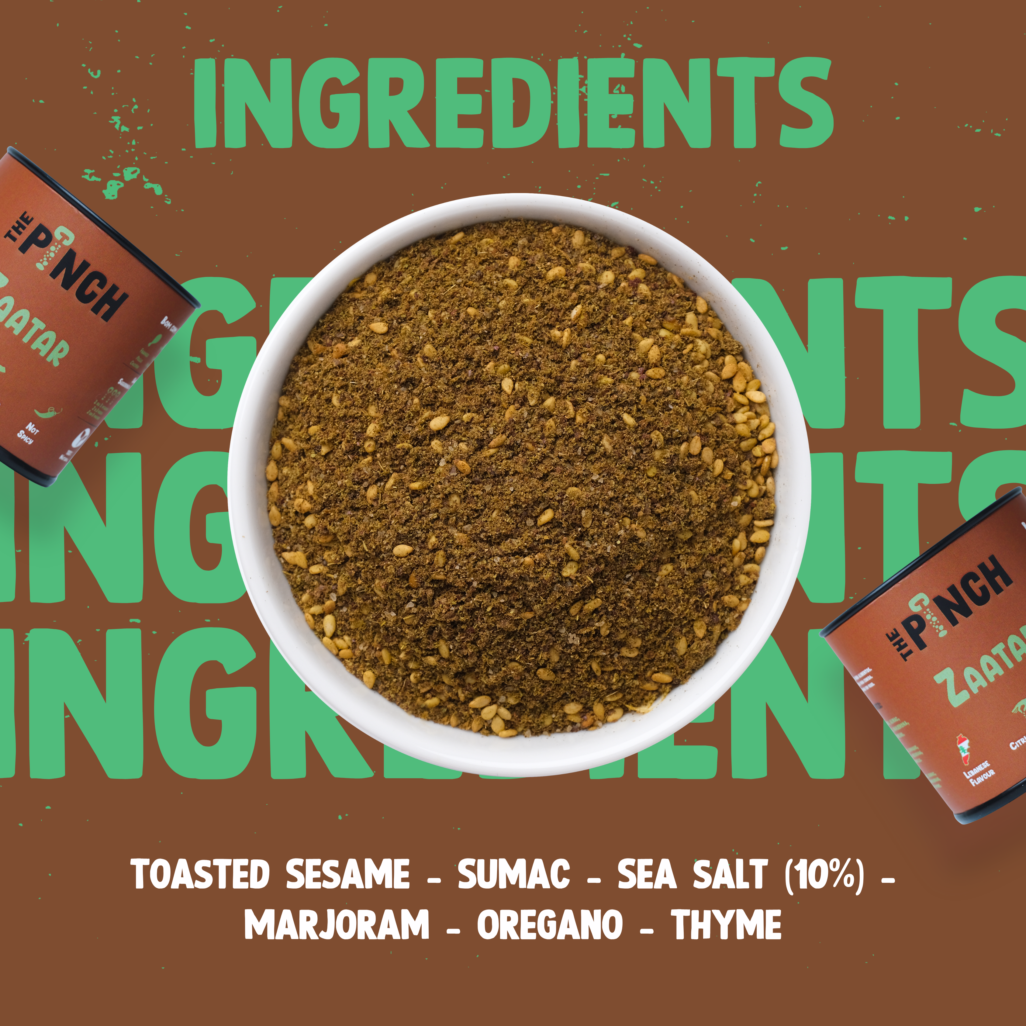 The Pinch - World Spice Blends - Vente Mélanges d'épices séchées - Zaatar 45 g2
