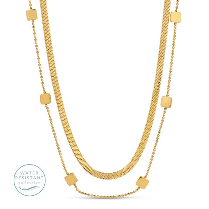 Double Layer Water Necklace, Water Resistant for wholesale by Splendid Iris