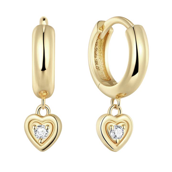 S-kin Studio Jewelry - Wholesale Hoop earrings - Ella Bold Heart Hoops0