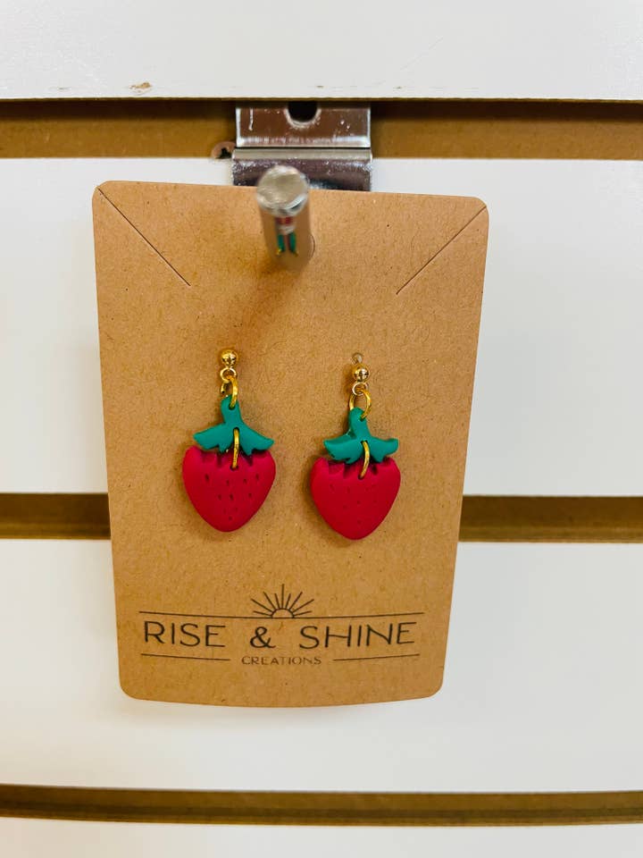 Strawberry Dangles for wholesale by Rise and Shine Creations