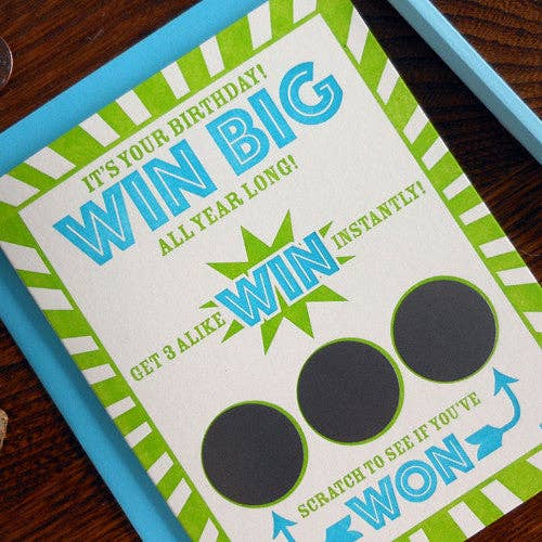 a. favorite design - Wholesale Birthday Card - Birthday Scratch Off Ticket