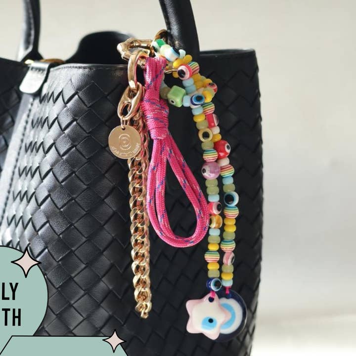 Fuschia Fortune Bag Charm for wholesale by Miami Chains & Co.