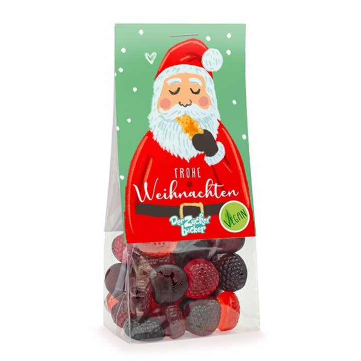 Der Zuckerbäcker - Vendita all'ingrosso Caramelle gommose - Borsa per snack vegana Merry Christmas Fruit Gum