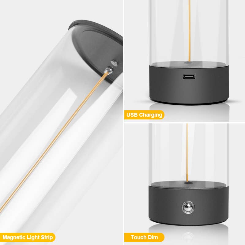 GulleeGadgets - Vente Lampes d'appoint/de bureau - Lampe de bureau portable à LED magnétique – 3 niveaux de luminosité tactile réglable1
