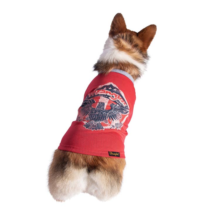 Lexington Pet & Wrangler Pet - Wholesale Pet Shirt - Dog - Wrangler Logo Graphic Tee Red - Eagle