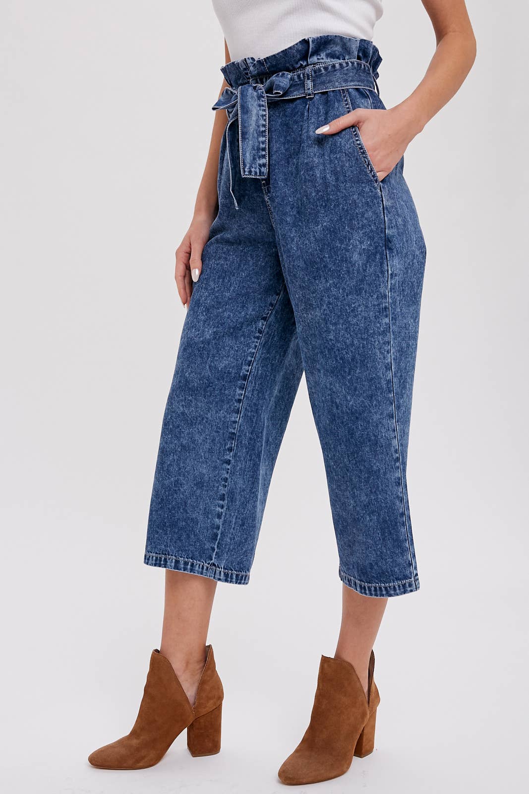 Bluivy - Wholesale Pants - Women's - BELTED PAPERBAG CULOTTES5