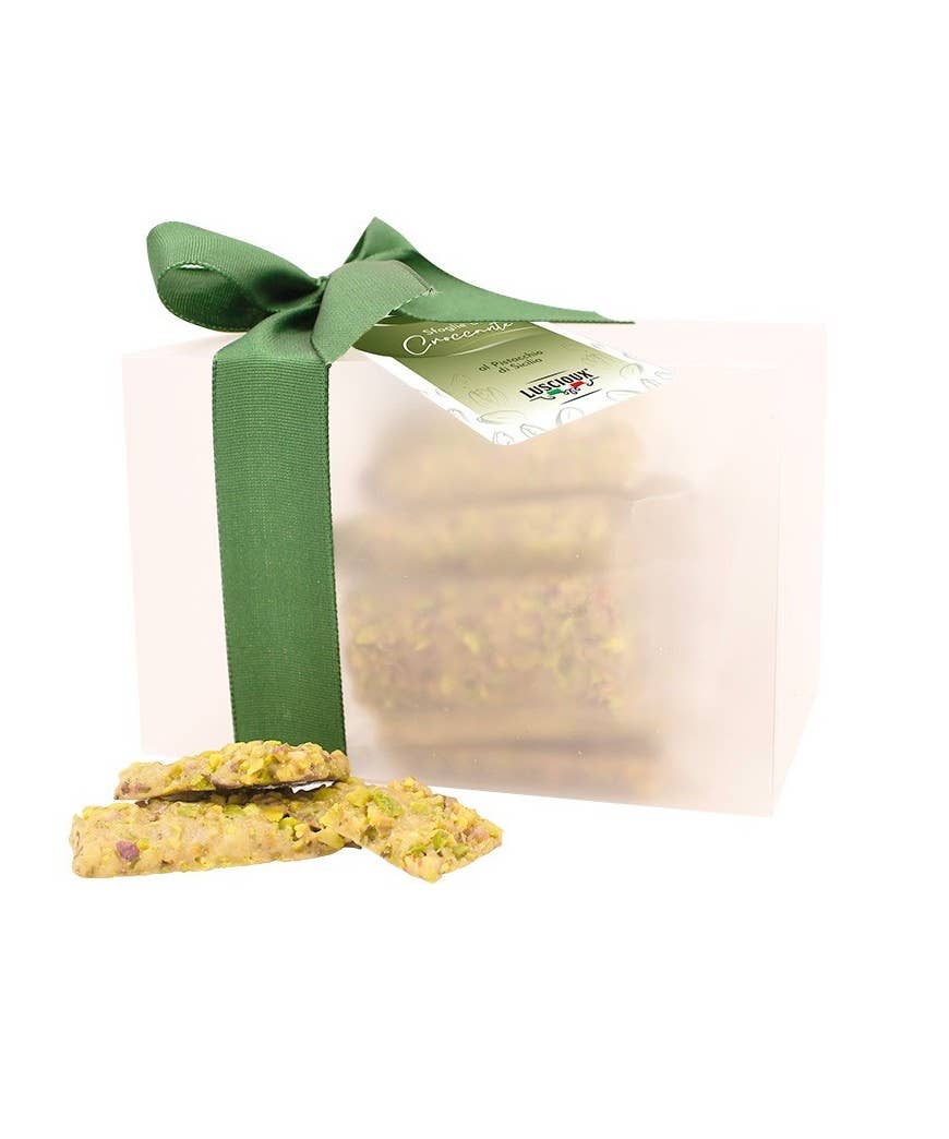 LUSCIOUX - OMNIA GROUP SRL - Wholesale Cookie - Pistachio Crunchy Sheets | Elegance Case | 150g0