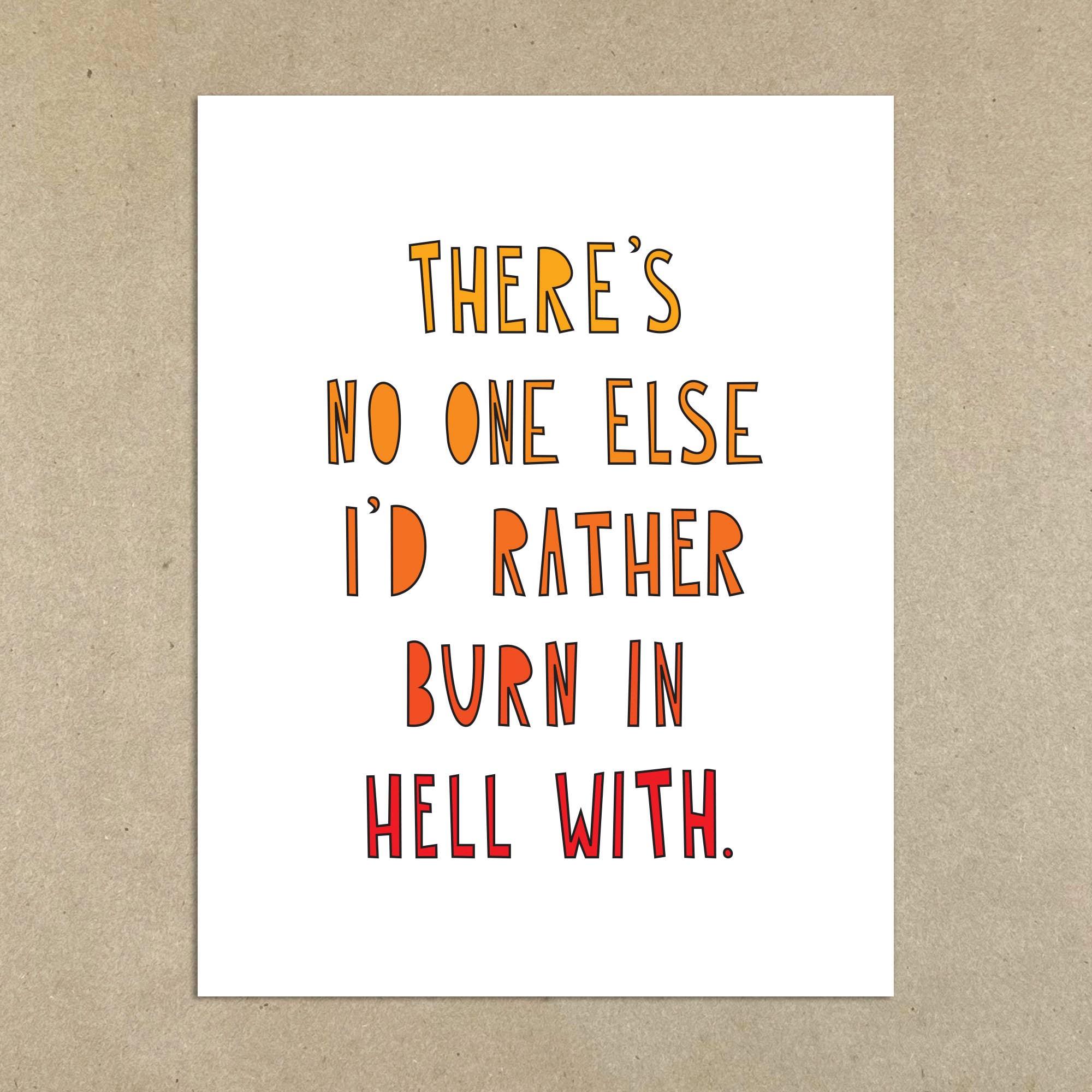 Near Modern Disaster – Großhandel Liebeskarte – 360 - In der Hölle brennen - A2-Karte1