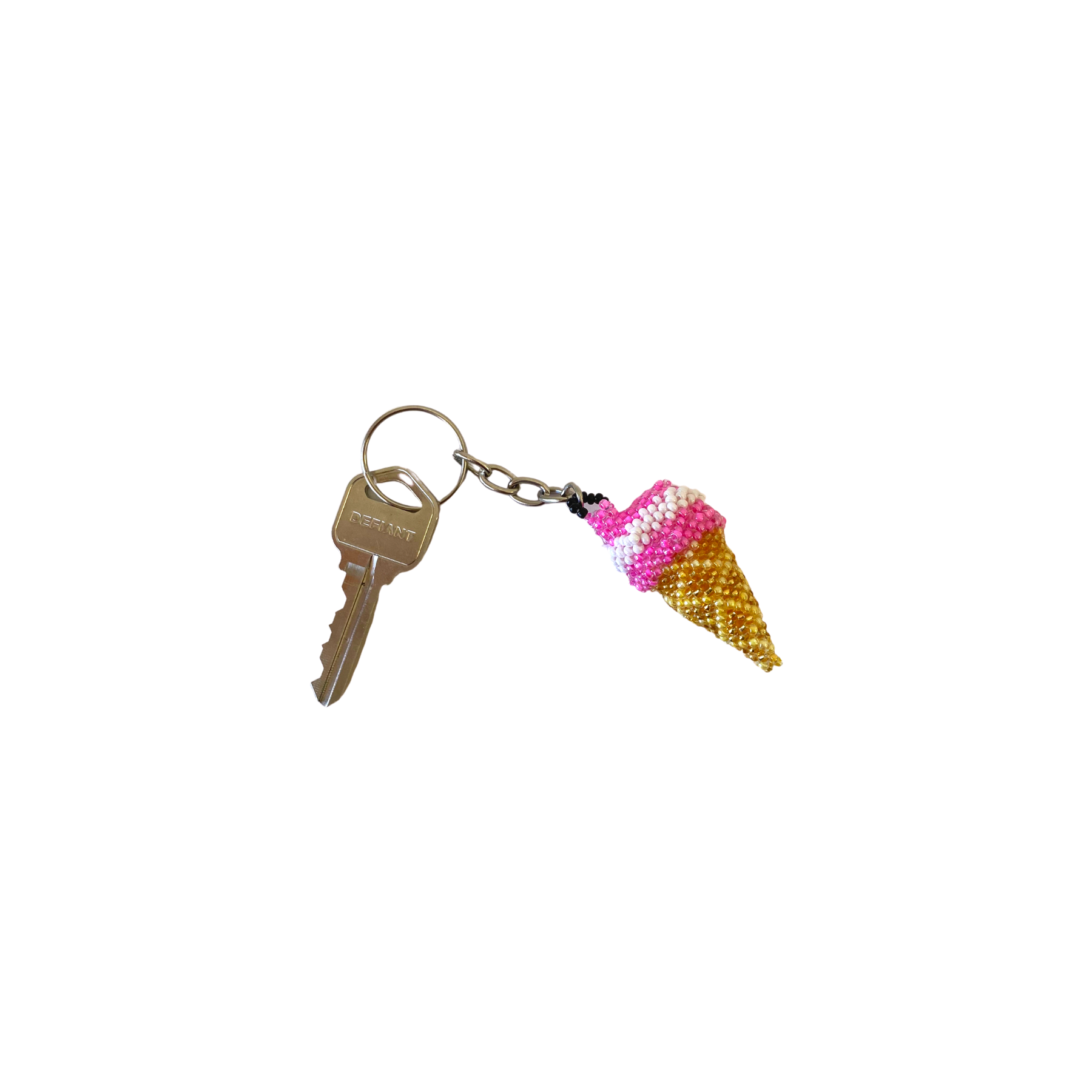 Lumily – wholesale Nyckelringar - Dam – Glass Cone Seed Pärla Nyckelkedja - Guatemala1