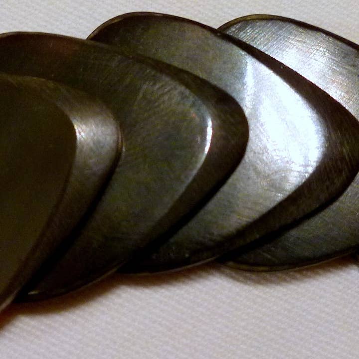 US Blues Artist Quality Guitar Picks - Wholesale Musical Instrument - Exotic Black Horn (Pack of 3 Picks)2