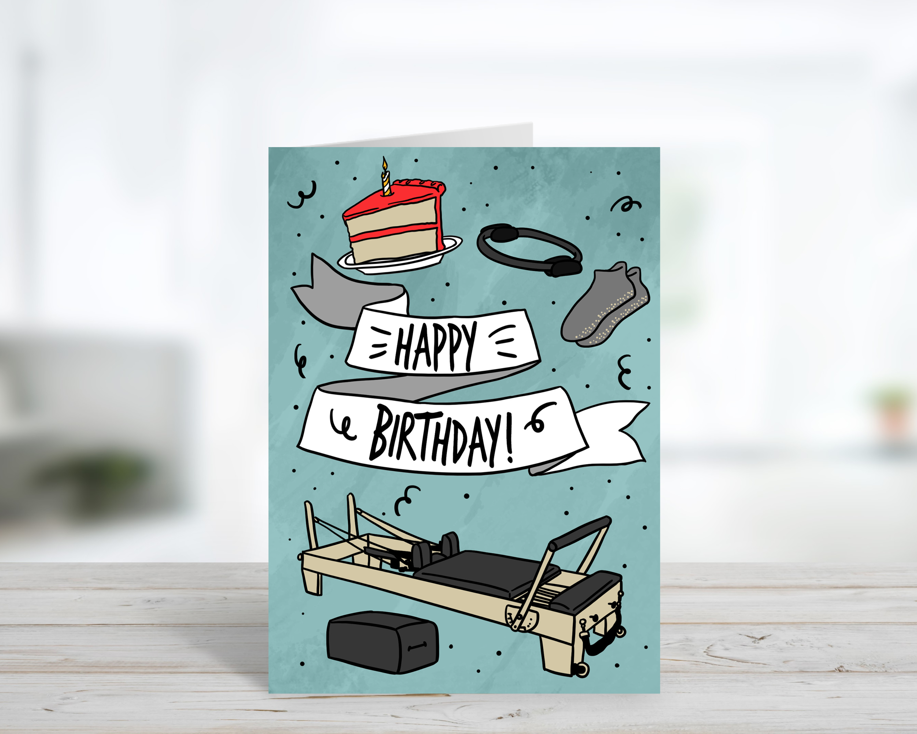 Sole Inspired - Wholesale Everyday Greeting Card - Happy Birthday Pilates_Reformer Card2