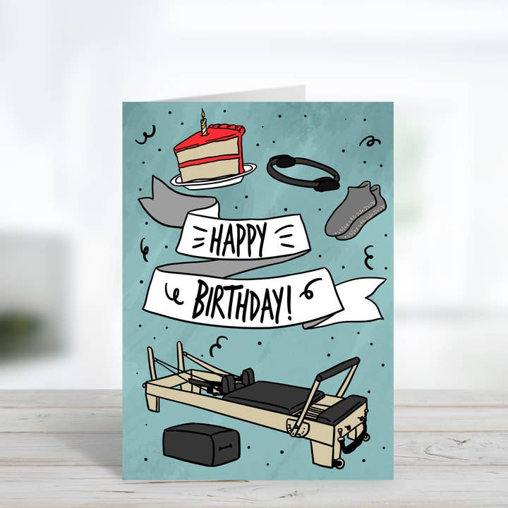 Sole Inspired - Wholesale Everyday Greeting Card - Happy Birthday Pilates_Reformer Card2