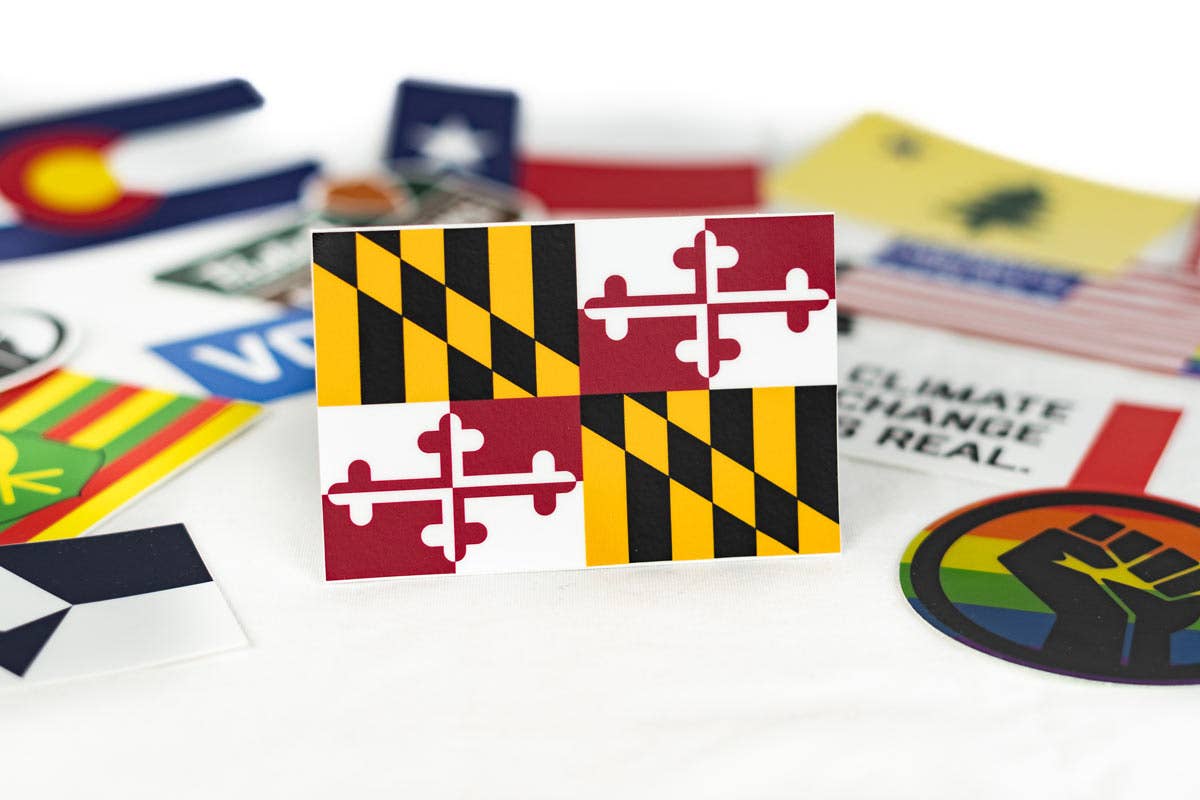 Flags For Good - Wholesale Sticker - Maryland Flag Sticker2