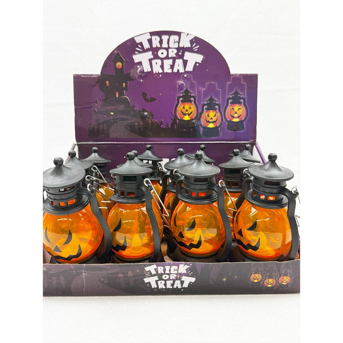 ORANGE Mini-lanterne citrouille à thème Halloween en vente sur Faire7