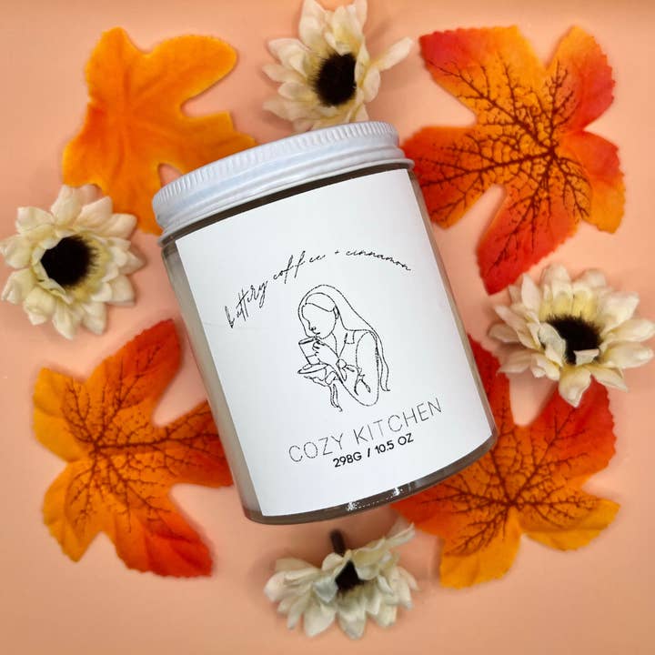 Cozy Kitchen Soy Wax Candle for wholesale by Venusian Beauty Co.