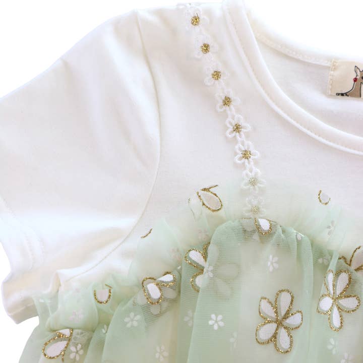 Doe a Dear - Wholesale T-Shirt - Kids - S15 13068 2-In-1 Glitter Floral Mesh Top (2 Colors)5