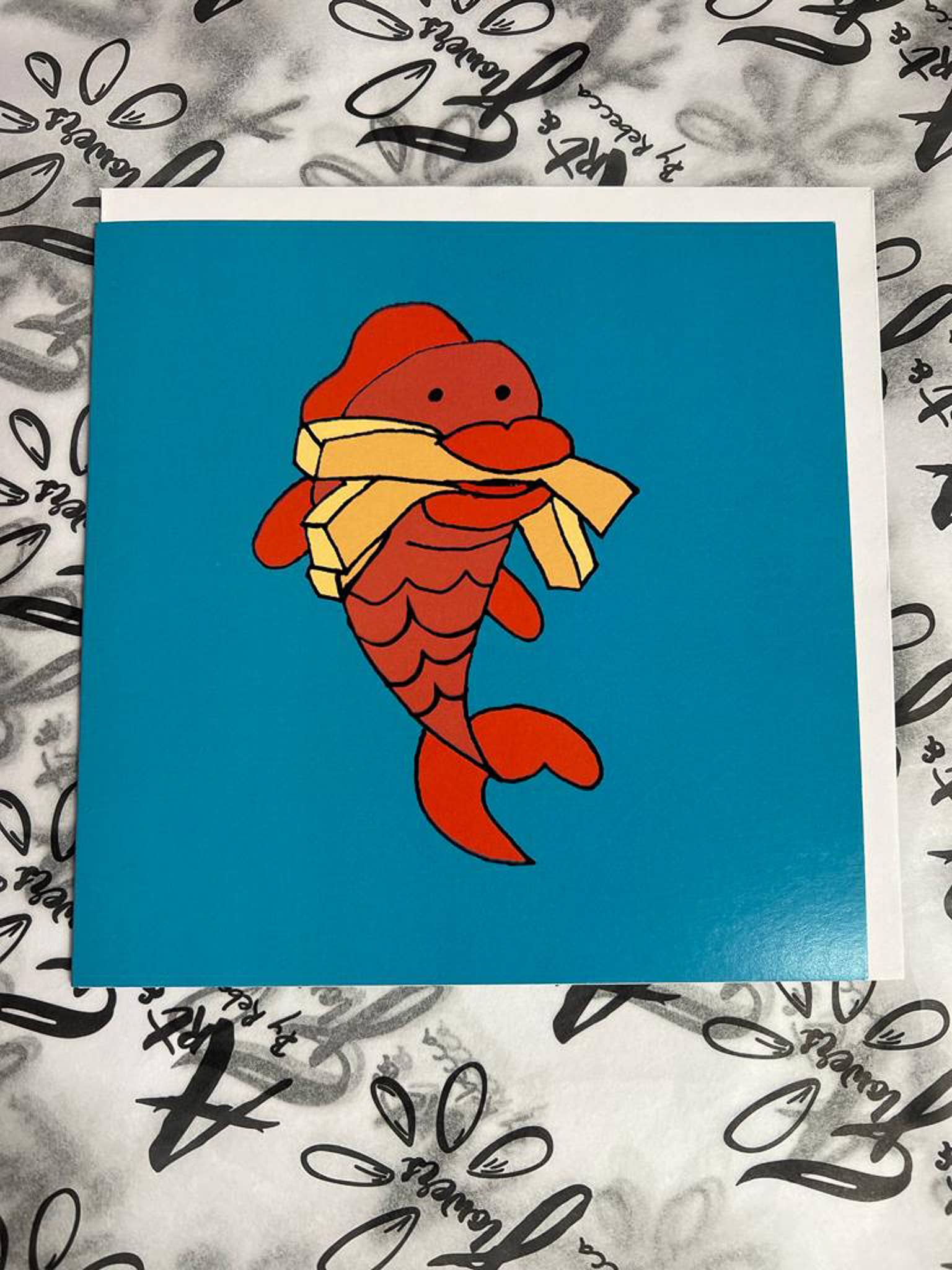 Art & Flowers By Rebecca Ltd - Vente Carte de vœux classique - Carte de vœux - Fish N Chips 1 0