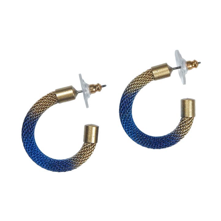 Créoles en maille milanaise Every Day pour la vente par Sarah Cavender Metalworks