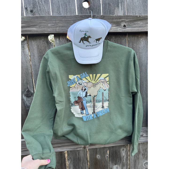 Bare en cowgirl med en drøm Grafisk T-shirt & Crew for engroshandel hos The Branded Blue Roan