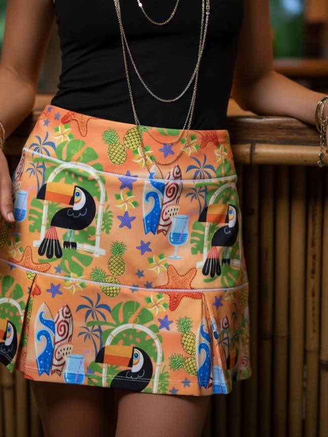 Saia-calção Festa Tiki do Tucano por atacado de Trunkers