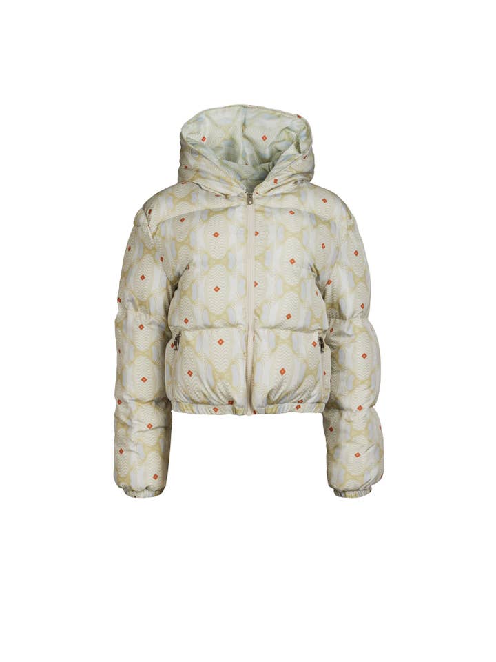 Hilary MacMillan - Wholesale Puffer Jacket - Women's - Cropped Printed Puffer