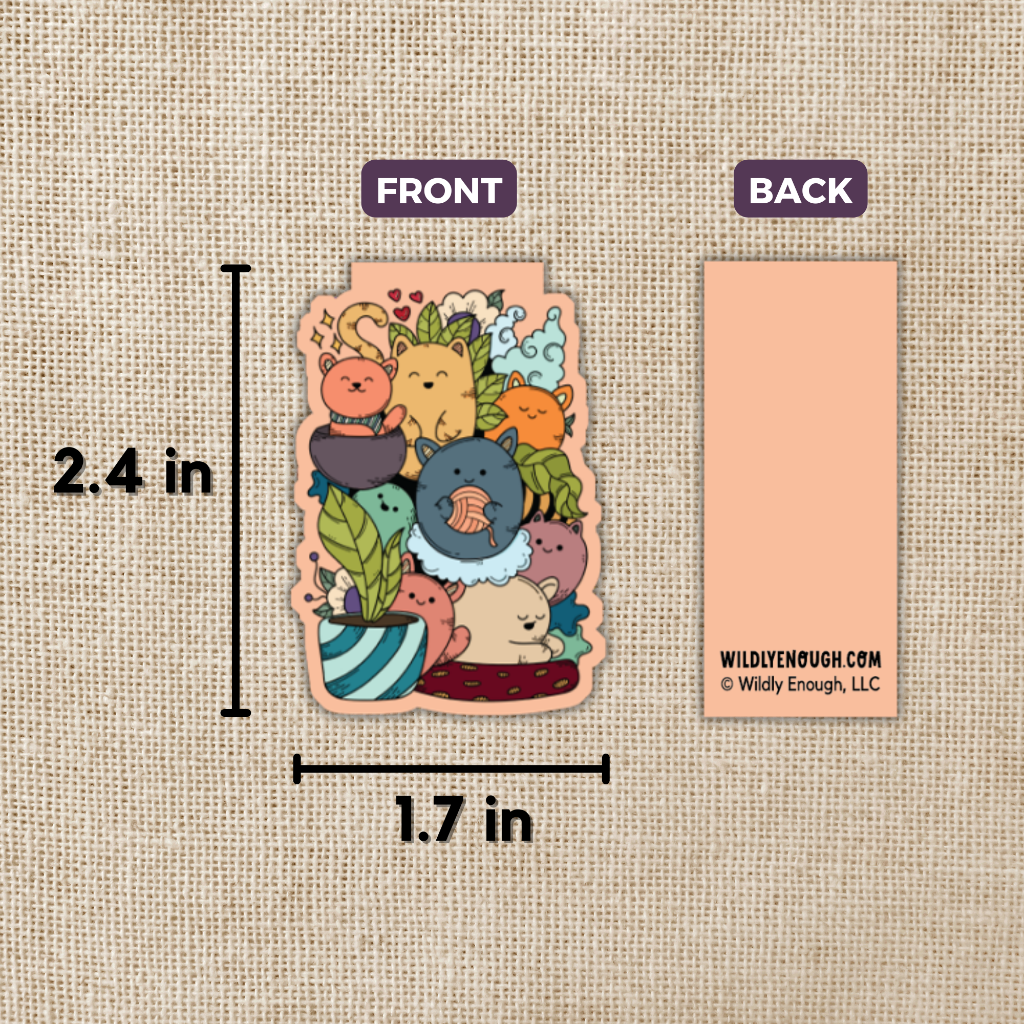 Kingdom of Threads - Wholesale Bookmark - Happy Cat Pile Magnetic Bookmark1