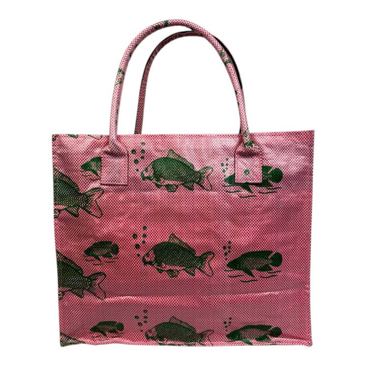 Beadbags Classic shoppingväska Ri94 rosa rutig för wholesale av BEADBAGS