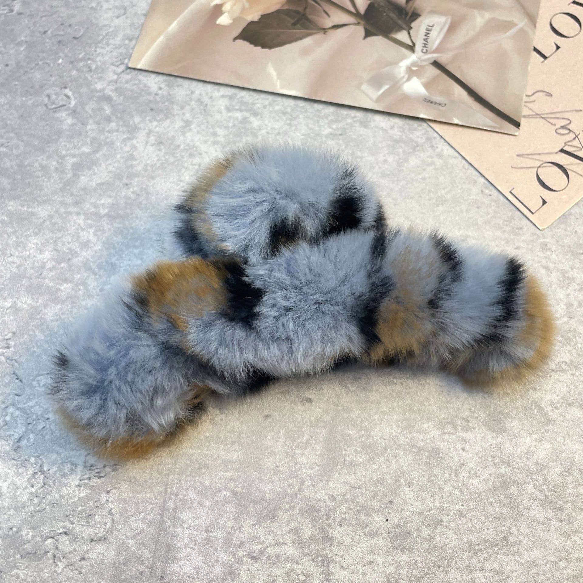 ACCITY - Wholesale Hair Clip - Women's - Rex Rabbit Fur Claws - Elegant Mixed Color Clips_CWASC159125