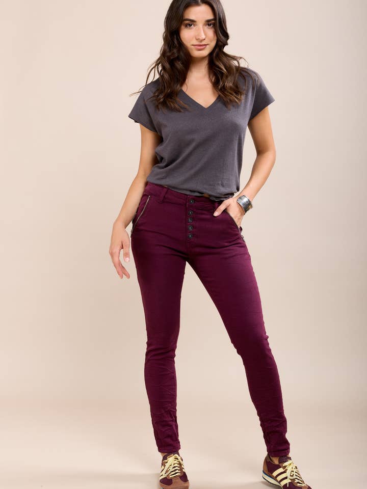 Toxik3 jean slim taille standard froissé stretch for wholesale by Toxik3