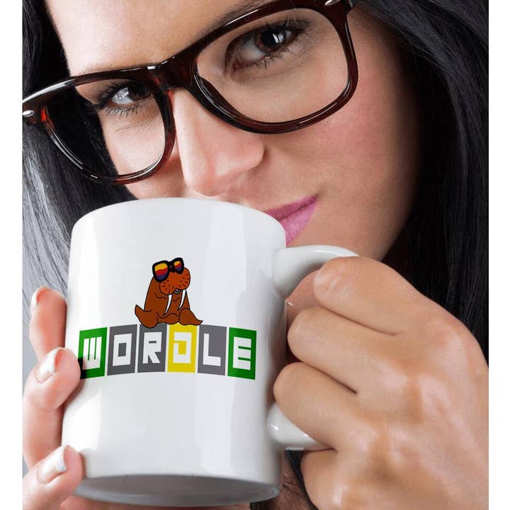 3dRose - Wholesale Coffee Mug - 3dRose, Funny Cute Wordle Walrus Word Game with Walrus Cartoon, Mug9