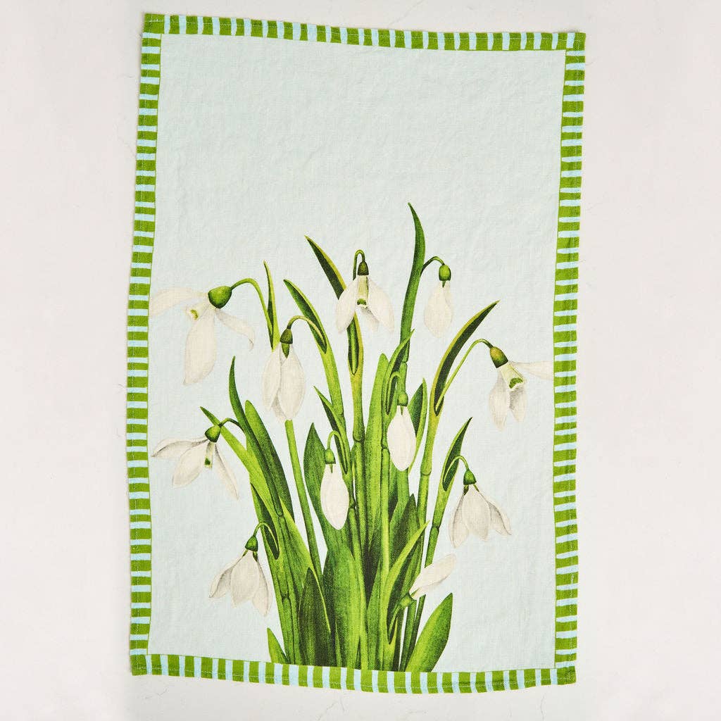 Tam Tam Paper & Cloth - Wholesale Tea Towel - Tea Towel - Pure Linen - Snowbell Sky - Vibrant Kitchen Textile1