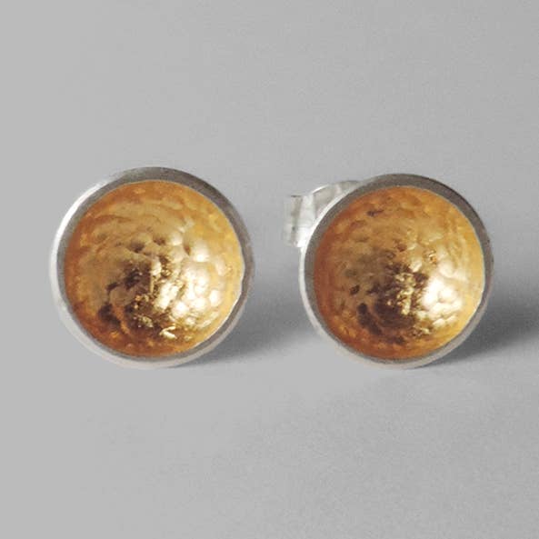 Enkle moderne blandet metal River Bottom Studs for engroshandel hos McKenzie Mendel Jewelry