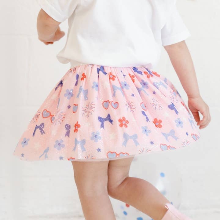 Sweet Wink - Vendita all'ingrosso Tutù - Bambini - Tutu Rosso, Bianco e Carino - Ragazze - Abbigliamento per Bambini - 4 Luglio