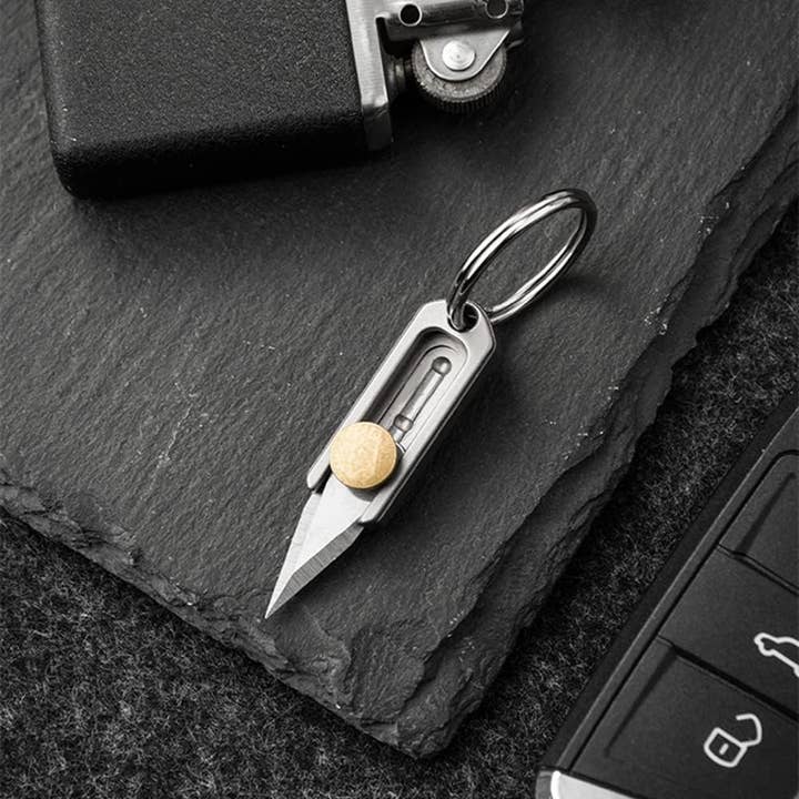 VIGOR - Wholesale Pocket Knife/Holder - EDC Titanium Metal Alloy Light Weight Mini Little Tiny Small