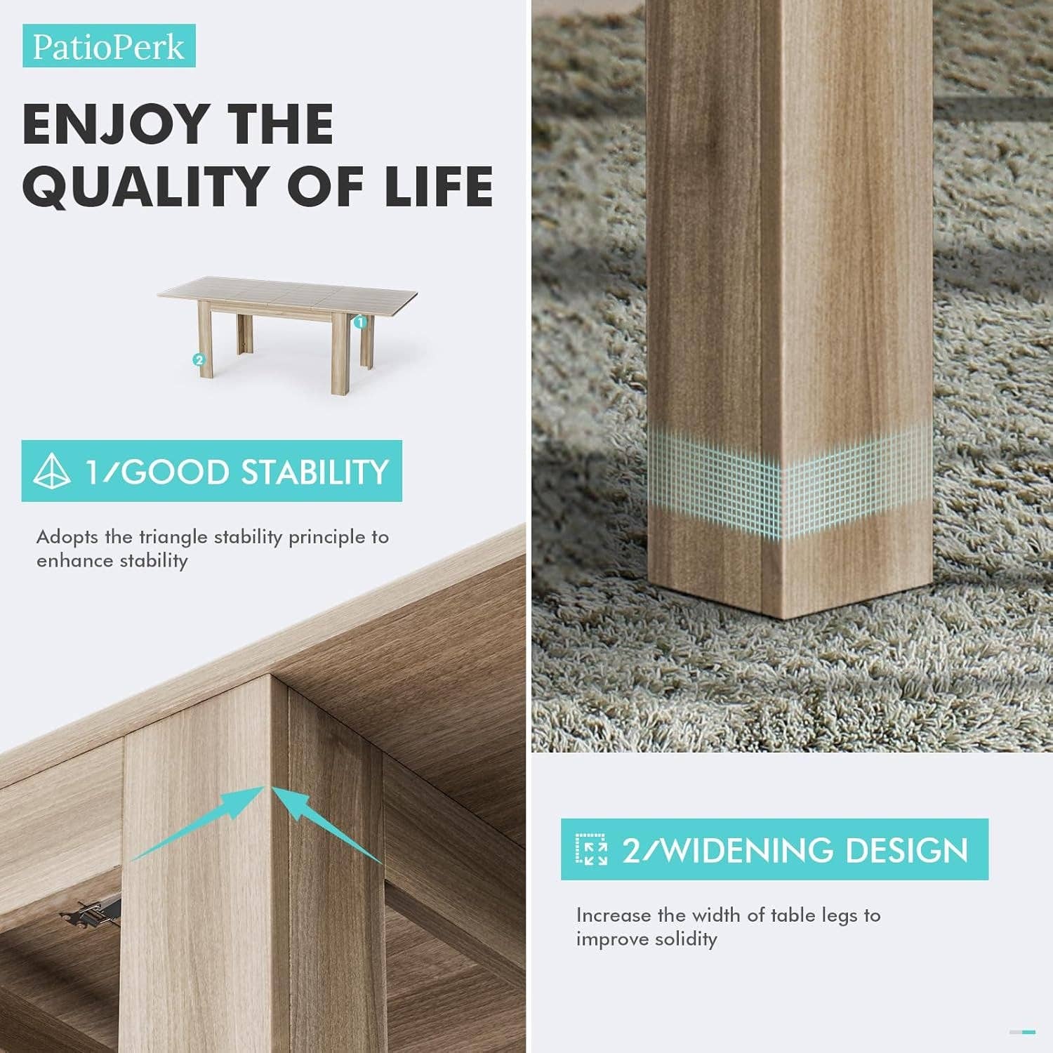 Oak Extendable Dining Table For Living Room And Kitchen for wholesale on Faire3