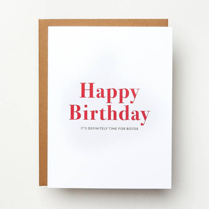Red Headed Stepchild Paper Co. – Engroshandel Fødselsdagskort – Det er bestemt tid til Botox fødselsdagskort0