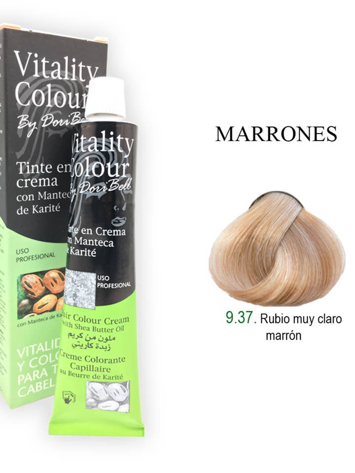 VITALITY COLOUR professional cream dye 60ml. TONE 9.37 for wholesale by sesioMWorld - M·O·I Professional