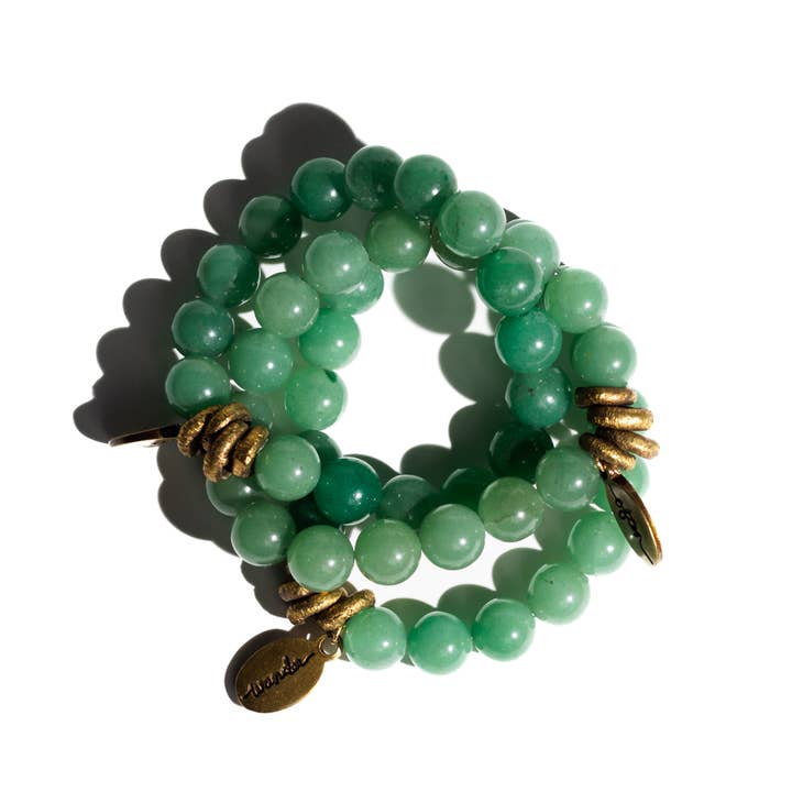 Beaded Bracelet - Green Aventurine Large Bead for wholesale by Often Wander