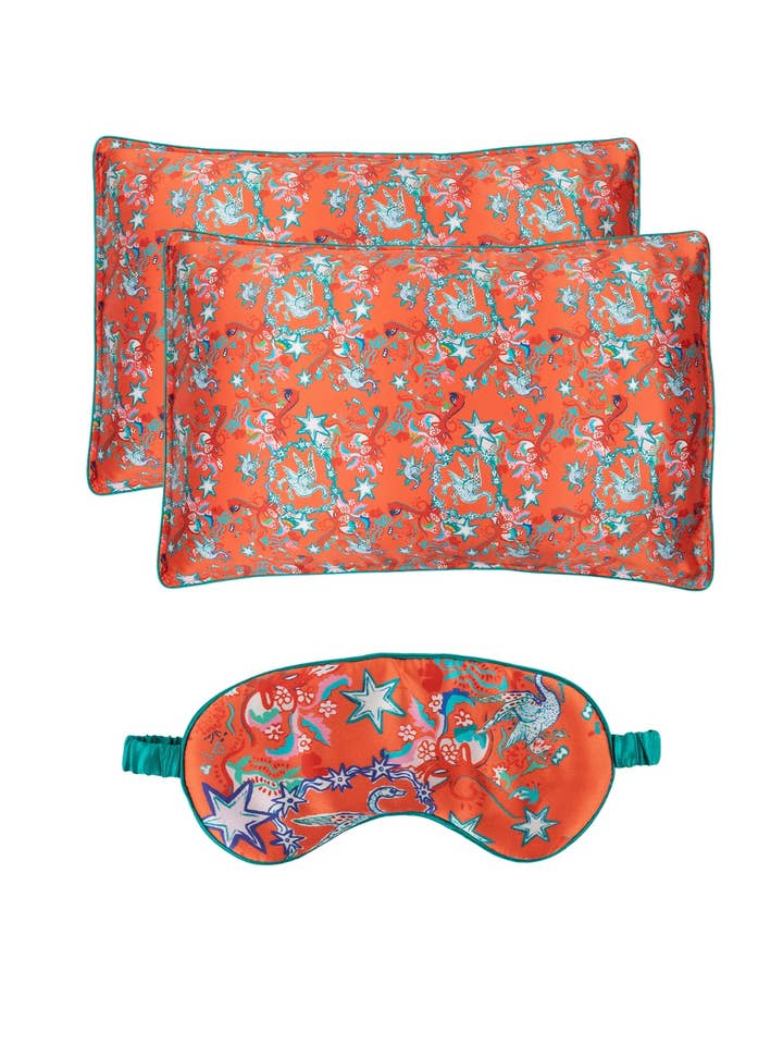 Set da notte in seta - Doppio / "Golden Goose" per la vendita all'ingrosso da parte di Jessica Russell Flint