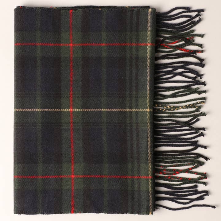 Fashion City - Wholesale Scarf - Women's - Cashmere Feel Plaid Pattern Scarf - Multiple-Pattern Print