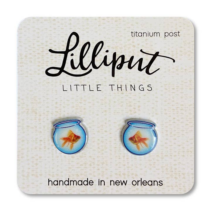 Fishbowl Earrings // Quirky Earrings // Weirdcore for wholesale by Lilliput Little Things