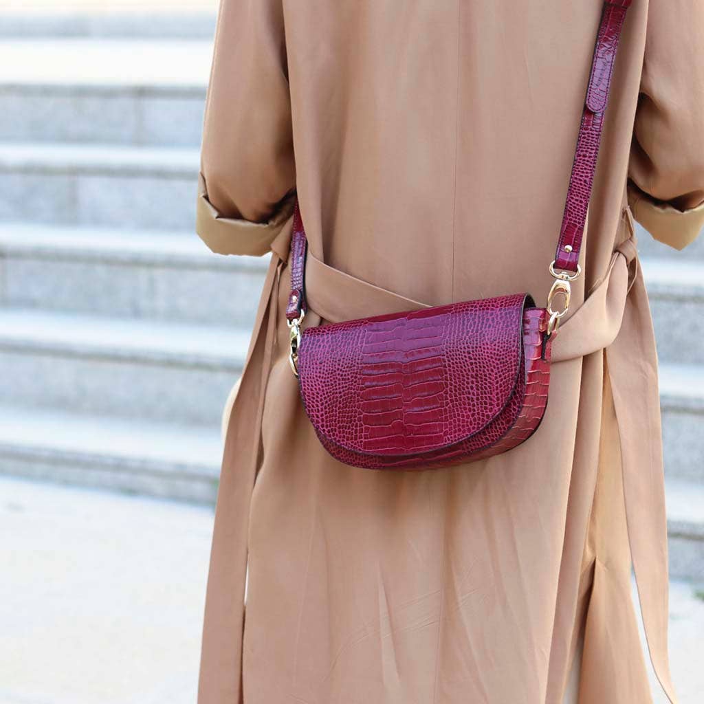 THE CODE - Wholesale Shoulder Bag - Women's - ALMA RASPBERRY SHOULDER BAG0