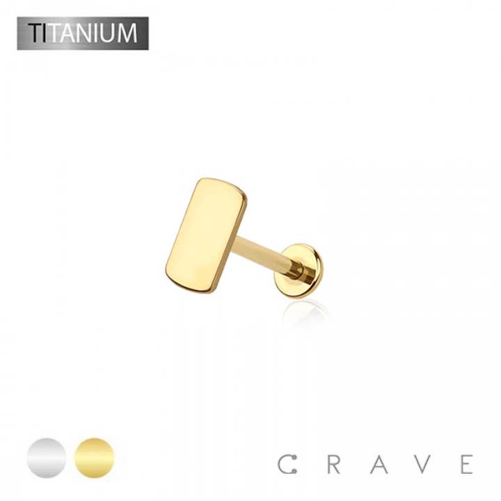 CRAVE BODY JEWELRY - Wholesale Stud/Post Earrings - IMPLANT GRADE TITANIUM INTERNALLY THREADED FLAT STRAIGHT TOP