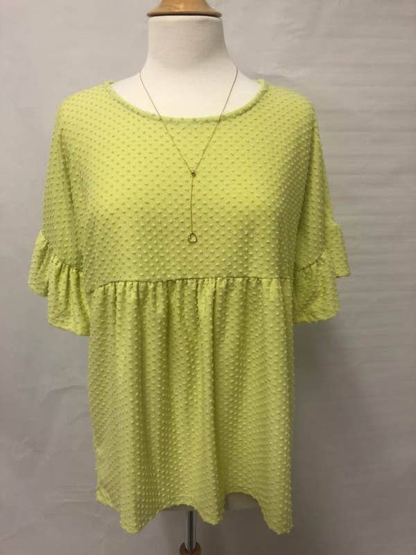 lovely melody - Wholesale Tunic - Women's - LMT1519-Belle's Swiss Polka Dot Baby Doll Tunic7