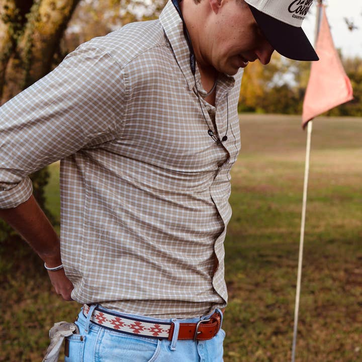 Performance Button Down for wholesale by Cowboy Country Club