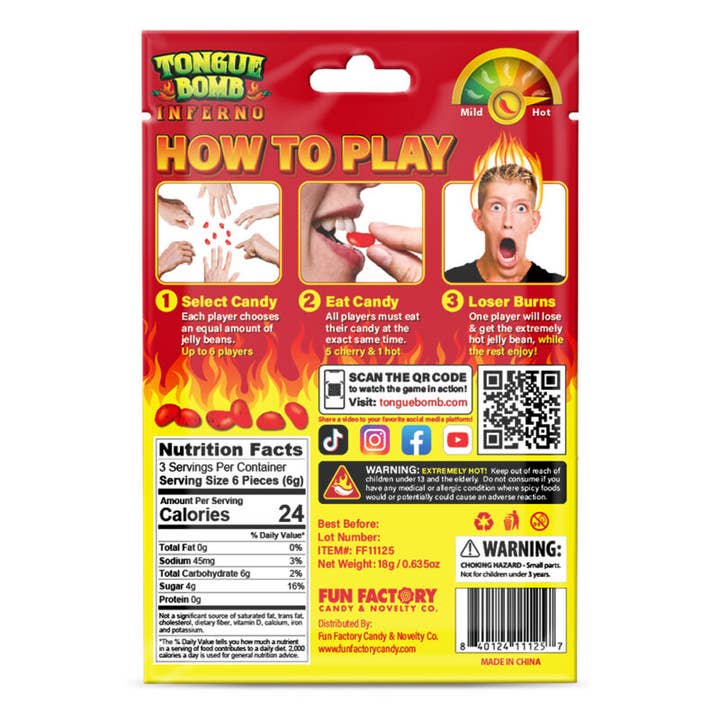 I Got Your Candy - Wholesale Hard Candy - Tongue Bomb Inferno Candy Shipper - 48ct