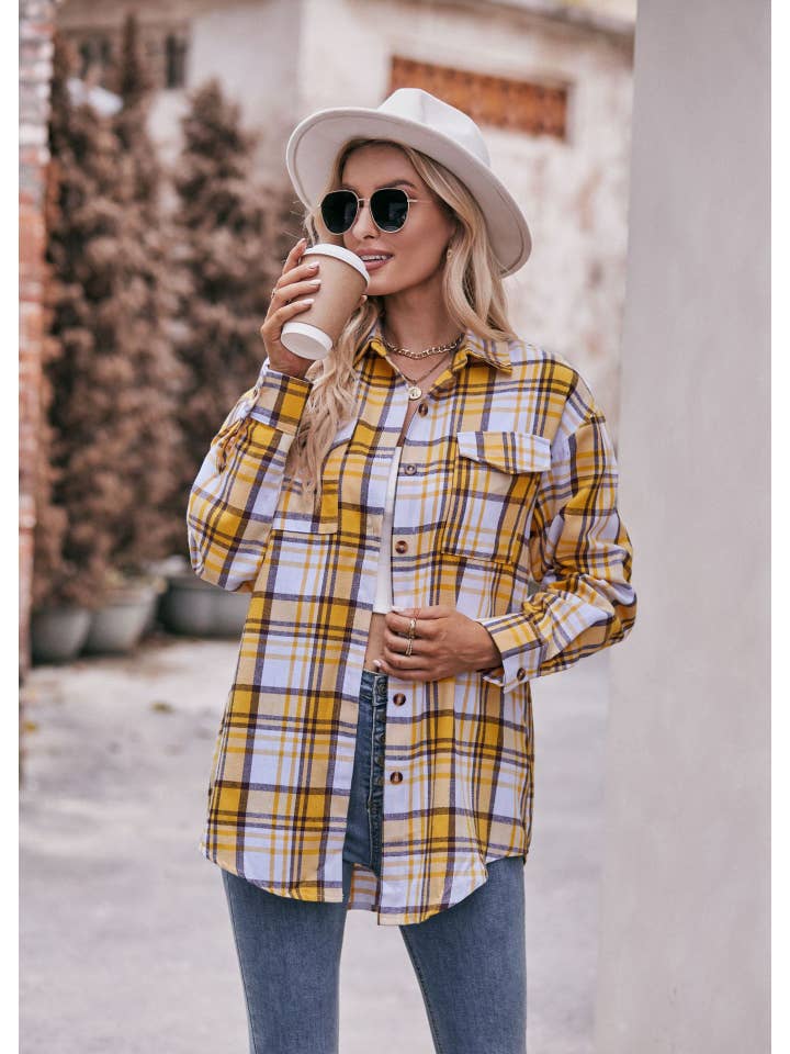 ePretty - Wholesale Button Down Shirt - Women's - Plaid Button Down Shirt G5-TP680312